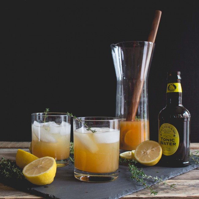 Cider, Thyme + Tonic Mocktail - offbeat + inspired-2